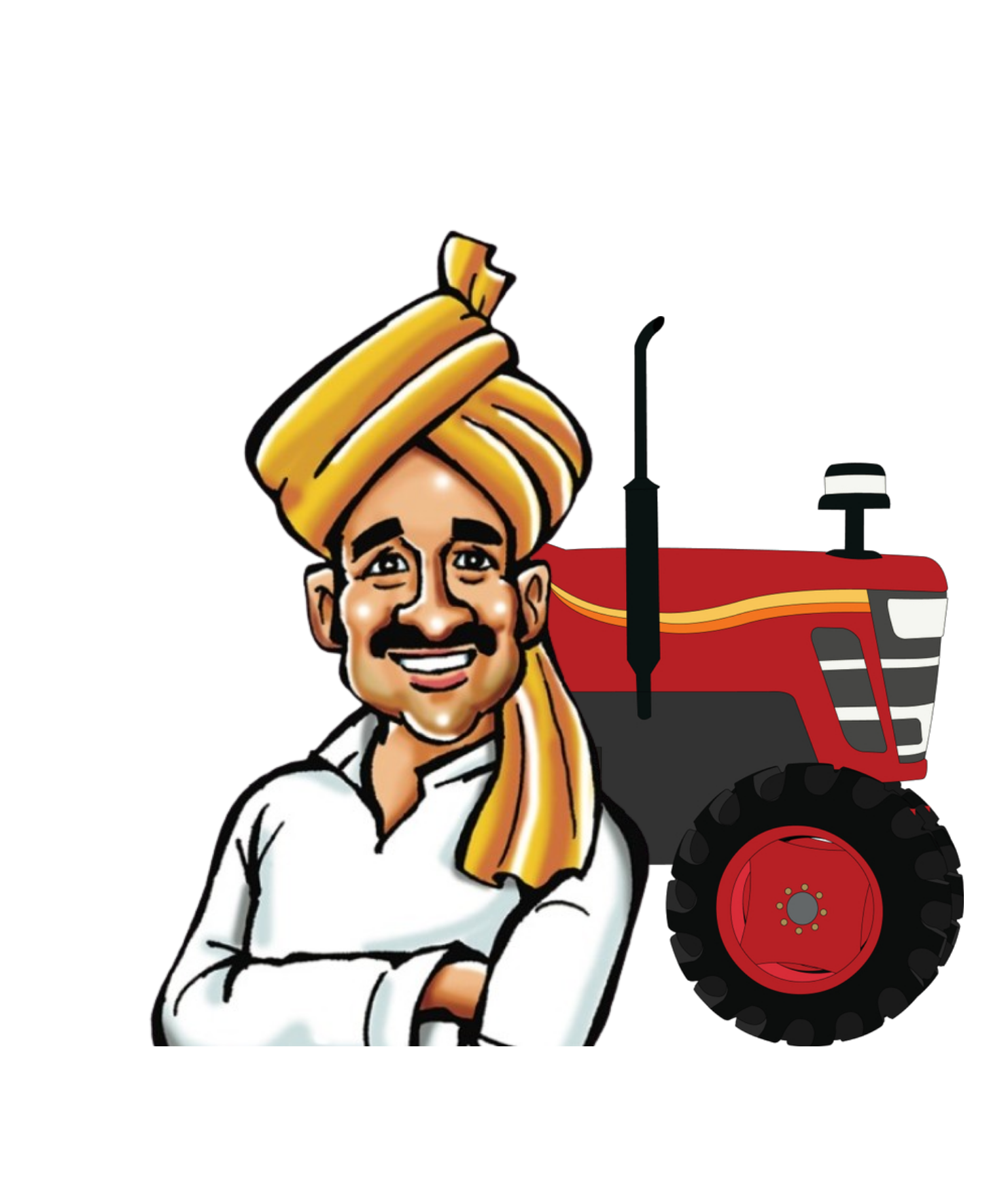 MeraSamman farmer and tractor logo
